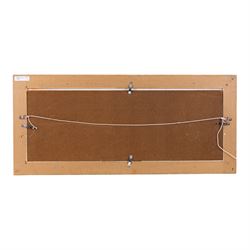 Michael Lawrence (British Contemporary): Merchant Vessels off a North African Port, oil on board signed 25cm x 71cm