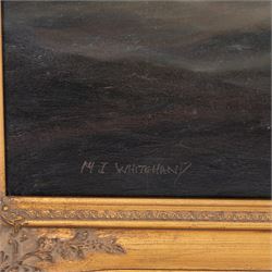 Michael J Whitehand (British 1941-): Naval Battle, oil on canvas signed 60cm x 90cm 