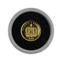 Four one twenty-fifth of an ounce 24 carat gold coins, from 'The Smallest Gold Coins of the World Collection', all with Westminster certificates (4)