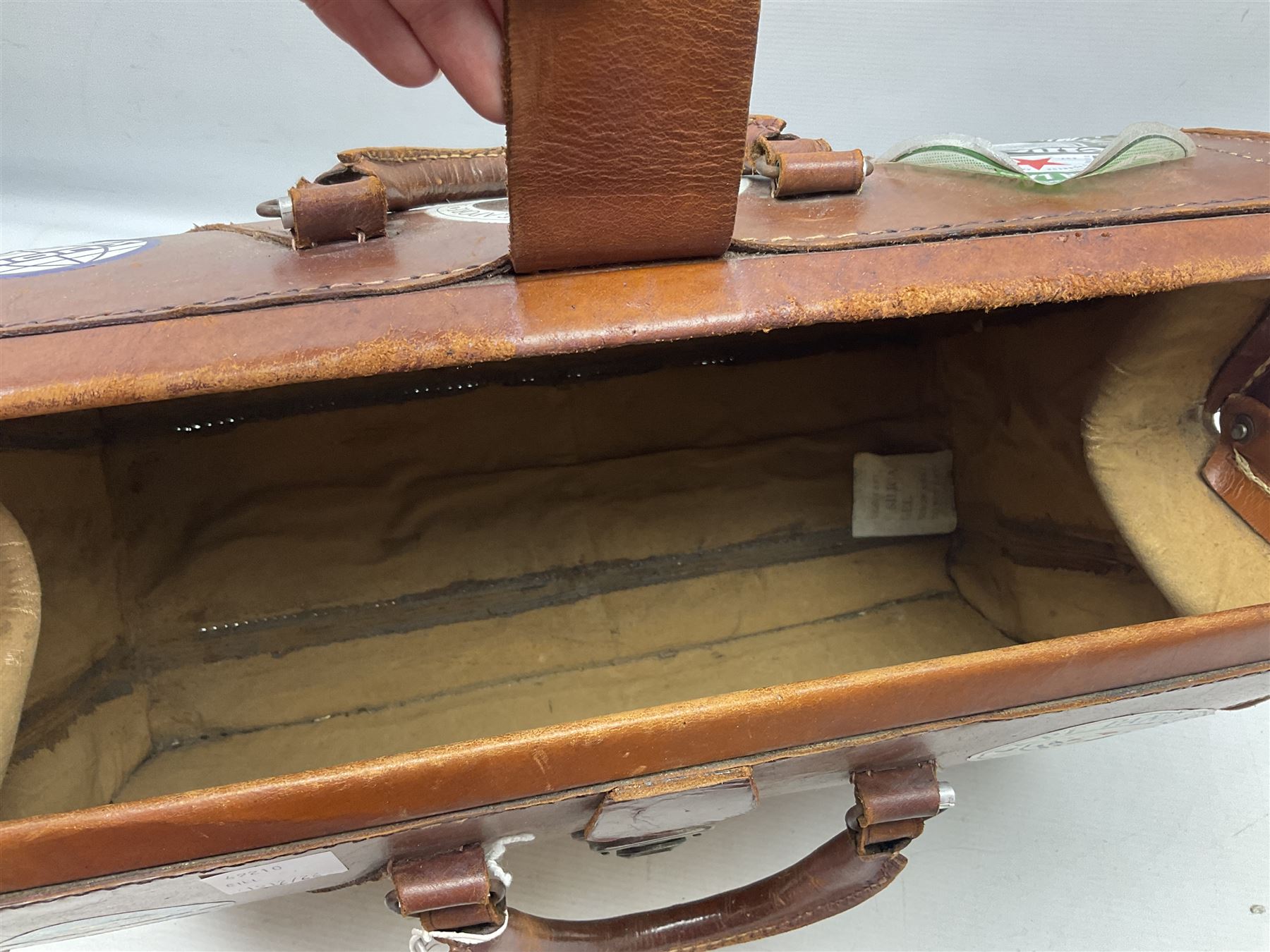 Leather gladstone/ doctors bag, H27cm