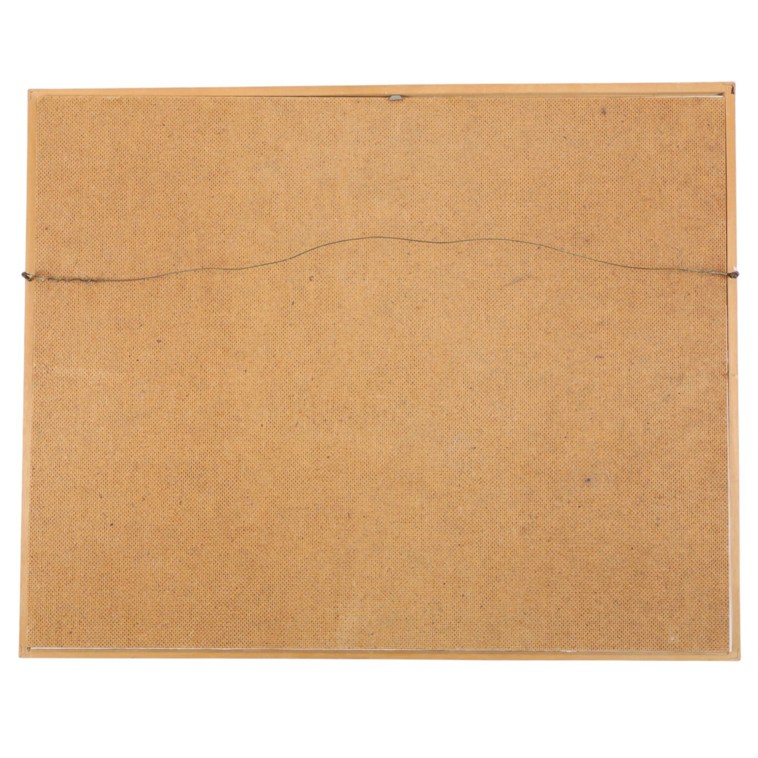 English School (20th century): 'Cousin Naheed and Monument', mixed media indistinctly signed and titled 18.5cm x 23cm