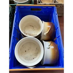Various cooking pots, casserole dishes etc in dove trays - THIS LOT IS TO BE COLLECTED BY APPOINTMENT FROM DUGGLEBY STORAGE, GREAT HILL, EASTFIELD, SCARBOROUGH, YO11 3TX