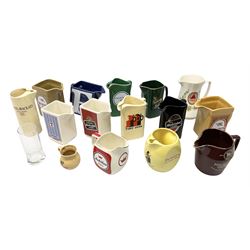 Collection of brewery and distillery water jugs to include Wade PDM examples, Carling Black Label, Glenmorangie, Famous Grouse etc