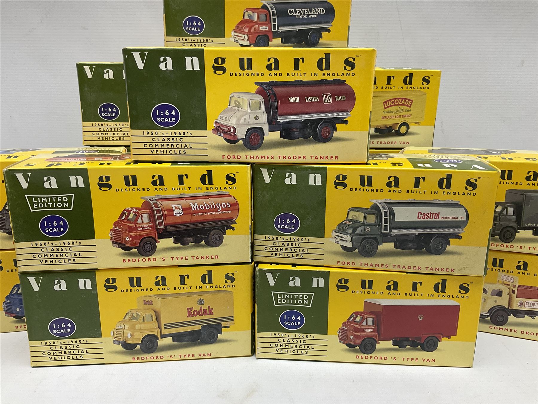 Nineteen Lledo Vanguards 1:64 scale 1950's-1960's Classic Commercial Vehicles die-cast models, all boxed (19)
