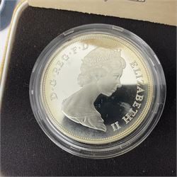 Four The Royal Mint United Kingdom silver proof coins, comprising two 1980 'Her Majesty Queen Elizabeth The Queen Mother' crowns, 1981 'Commemorating The Marriage Of His Royal Highness The Prince Of Wales And Lady Diana Spencer' crown and 1997'Golden Wedding Anniversary' five pounds, all cased with certificates 