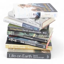 Attenborough, David; Life on Earth, Collins, London 1979 first edition hardback, A Life on Our Planet, Witness Books, London 2020 first edition hardback, together with seven other David Attenborough books  