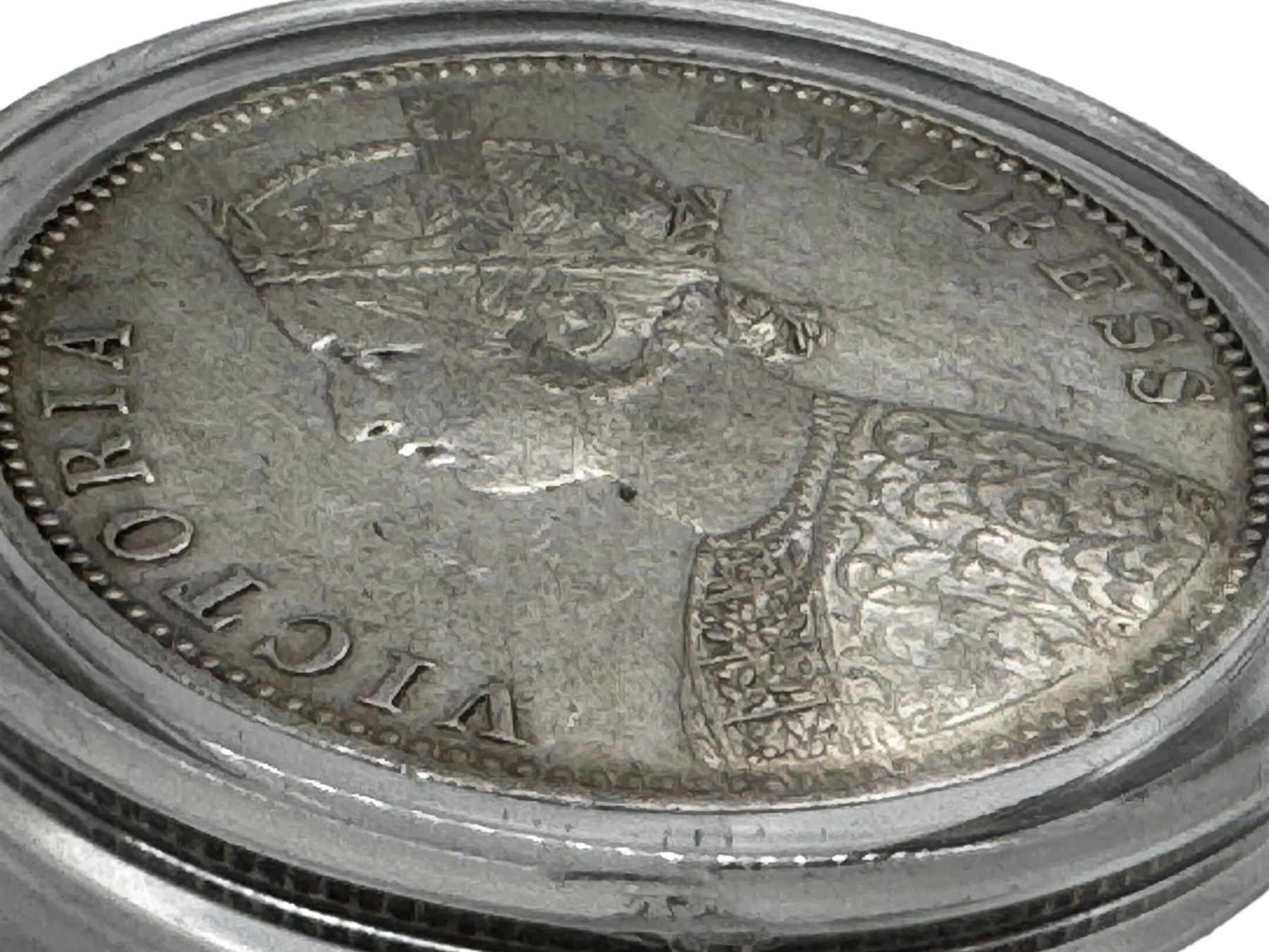 King William IIII East India Company 1835 one rupee and two Queen Victoria India one rupee coins dated 1879, 1901 (3)