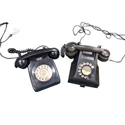 Two vintage rotary telephones