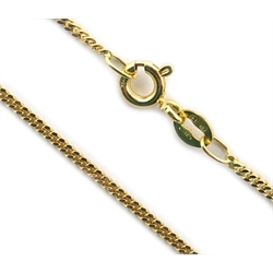  18ct gold chain necklace, hallmarked  