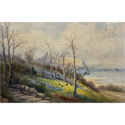 Frederick William Booty (British 1840-1924): Scarborough from the Italian Gardens, watercolour signed and dated 1919, 49cm x 74cm