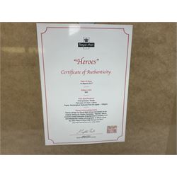 Set of four Royal Mail David Bowie limited edition album stamp prints, comprising Blackstar, Heroes, Let's Dance and Aladdin Sane, all framed and in original packaging, H43cm W43cm