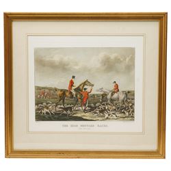 Thomas Sutherland (British 1785-1838) after Henry Thomas Alken (British 1785-1851): 'The High Mettled Racer', complete set of six engravings and aquatints with hand-colouring 37cm x 44cm (6)