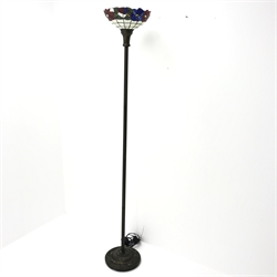 Tiffany style lead framed standard lamp, H177cm  