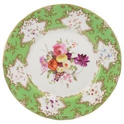 Collection Victorian and later cabinet plates, including Spode and Dresden examples 