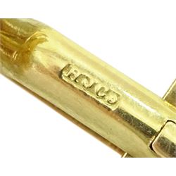 Andrew Grima pair of 18ct gold 'twig' design cufflinks, makers mark H J & Co, hallmarked London 1966, boxed with receipt dated 1967