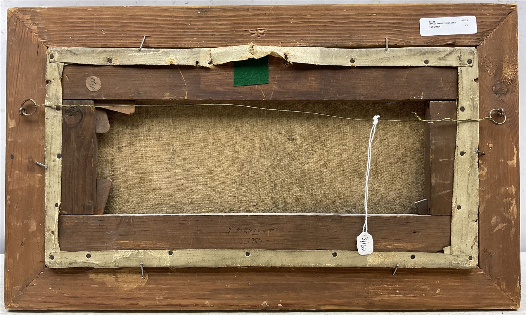 George Knight (British fl.1872-1892): Fishing off the Yorkshire Coast, oil on canvas signed 19cm x 39cm