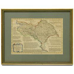 Emanuel Bowen (British 1694-1767): 'Yorkshire Divided into its Ridings' 'North Riding of Yorkshire' 'West Riding of Yorkshire' and 'East Riding of Yorkshire', set of four 18th century engraved maps with hand-colouring pub. Thomas Kitchin c.1750, 24cm x 34cm (4)