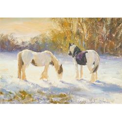 Leslie W Stones (British 20th century): 'A Quiet Evening', oil on board signed, titled ver...