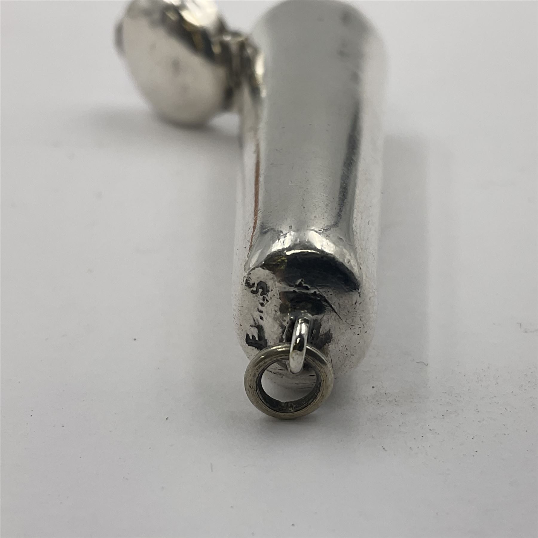 Two cheroot holders, one example with 9ct gold collar, together with two Victorian silver cheroot holder cases, both of typical form, one with personal engraving to cover, hallmarked Sampson Mordan & Co, London 1896