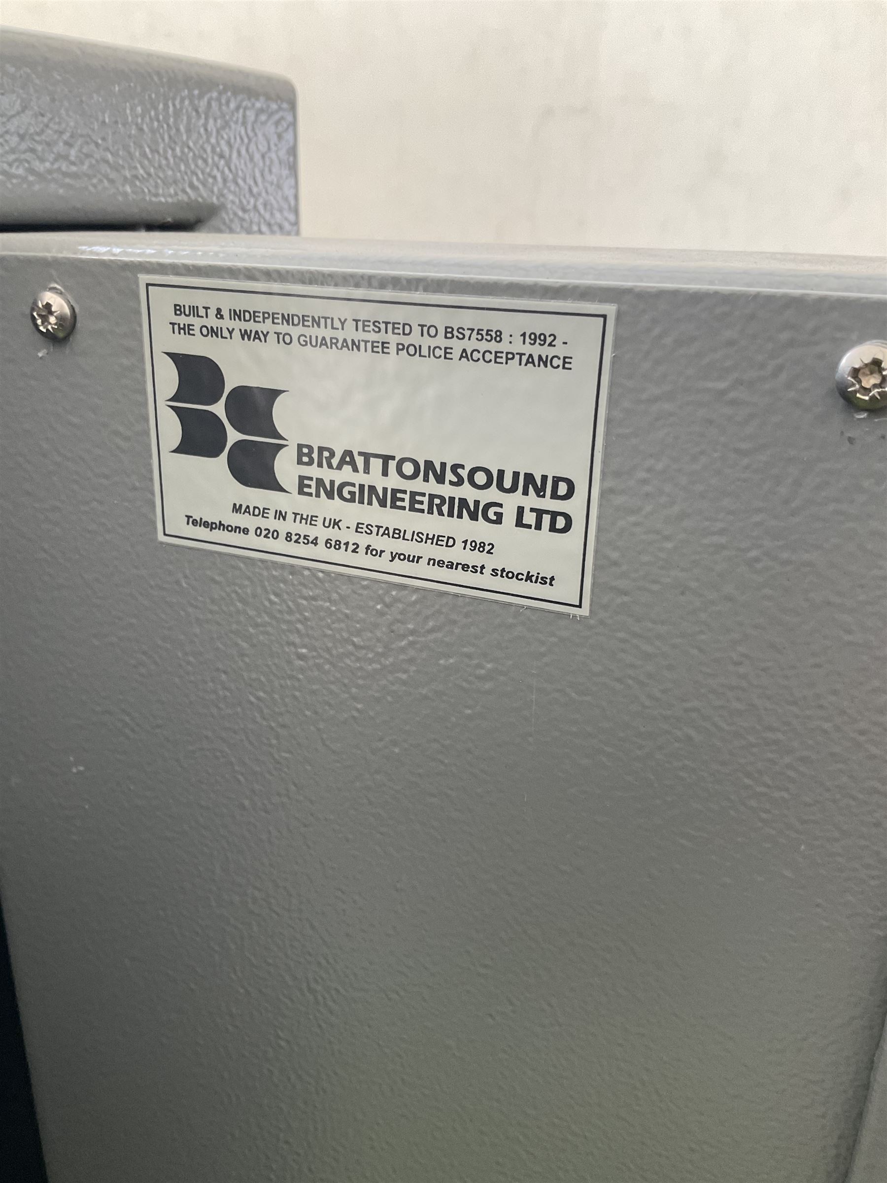 Brattonsound five leaver steel gun cabinet  - THIS LOT IS TO BE COLLECTED BY APPOINTMENT FROM DUGGLEBY STORAGE, GREAT HILL, EASTFIELD, SCARBOROUGH, YO11 3TX