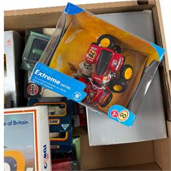 Collection of diecast model vehicles, including Corgi 50th Anniversary Battle of Britain, Bburago Formula 3000, Bburago Diamonds Mercedes Benz SSKL, etc all boxed