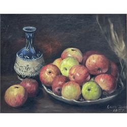 Edith Todd (British 1894-1973): Still Life of Apples, oil on canvas signed and dated 1957, 39cm x 49cm