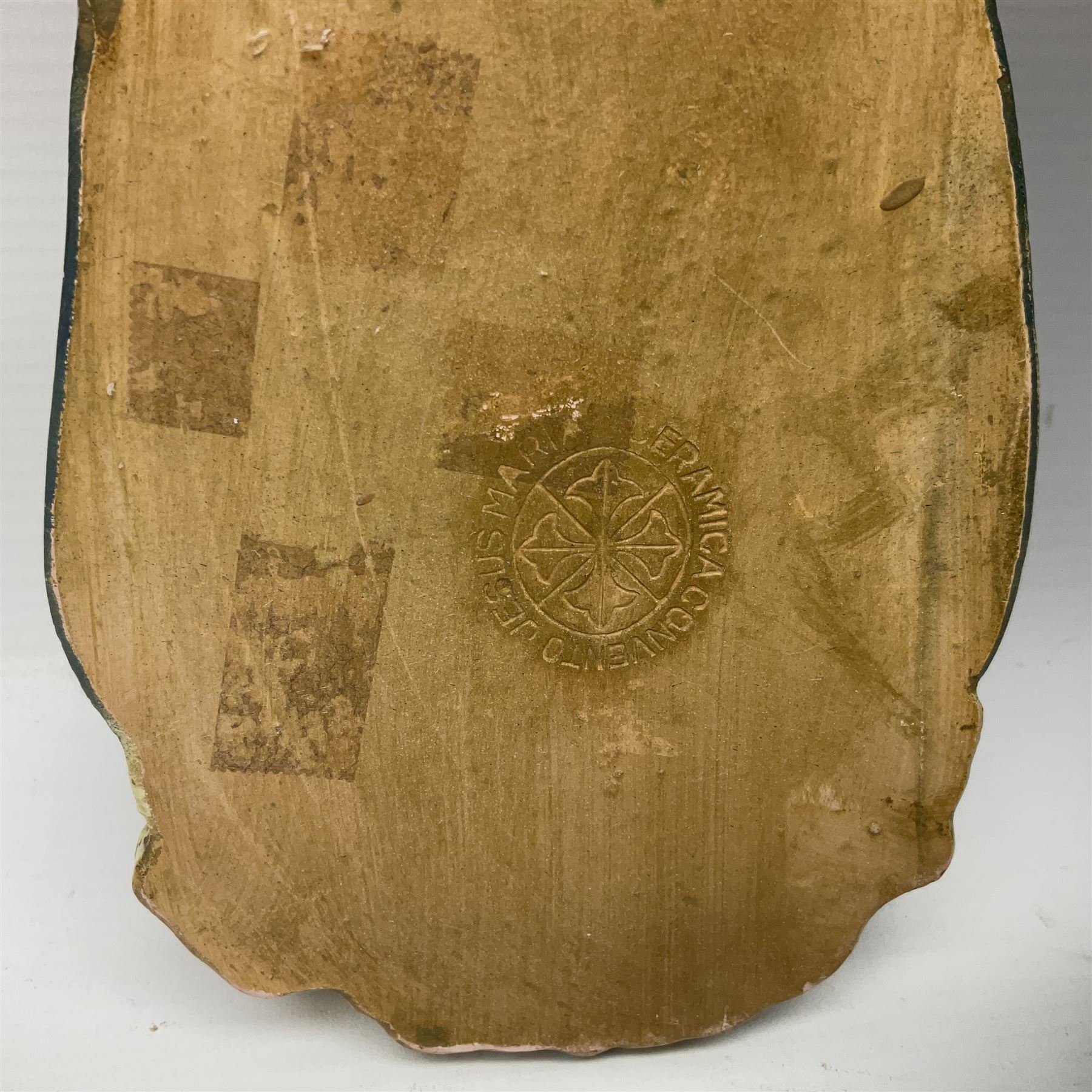 Art Deco plaster female bust, marked Arnova 353, together with a collection of wall masks 