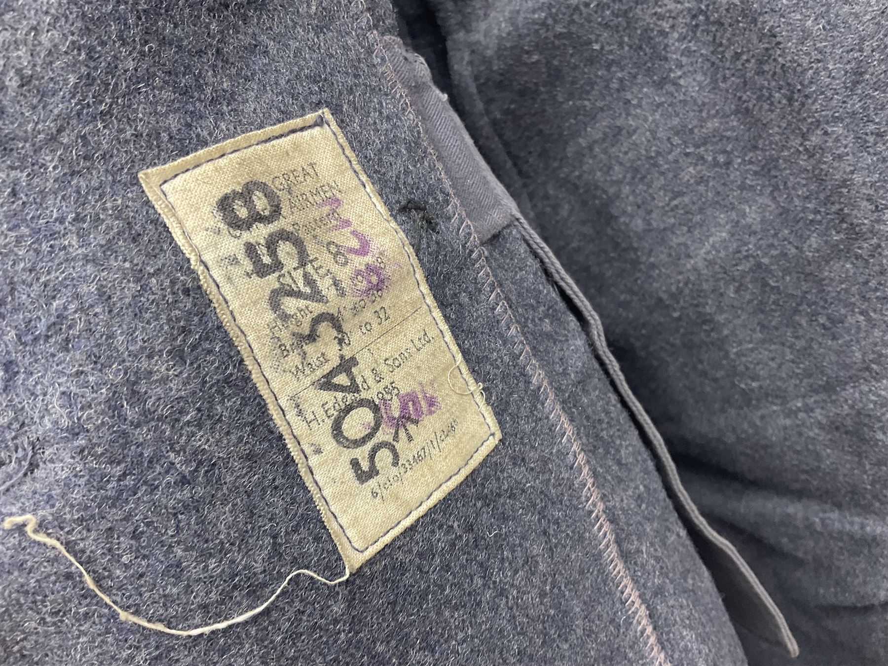 British RAF uniform, including jacket and trousers, modern RAF uniform buttons and a collection of reproduction wartime newspapers