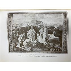 Collection  of 'the Flowers of Sheakspeare' bound in a book, approximately twenty nine studies in watercolour, each work detailing the act the flower is mentioned, together with the tapestry book by Candee. 