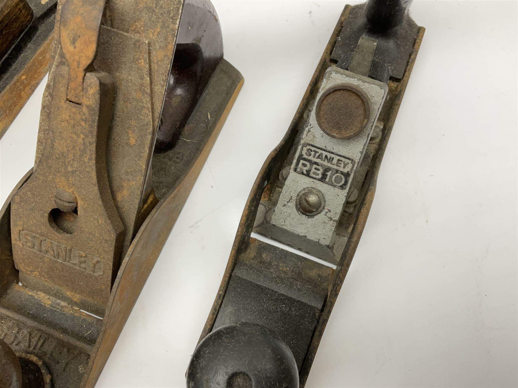 Stanley RB10 plane, two Stanley Bailey planes and another plane (4)