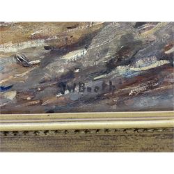 James William Booth (Staithes Group 1867-1953): Shorthorn Cattle and Hens in Stable setting, oil on canvas signed 60cm x 90cm
Provenance: same family ownership for over 25 years