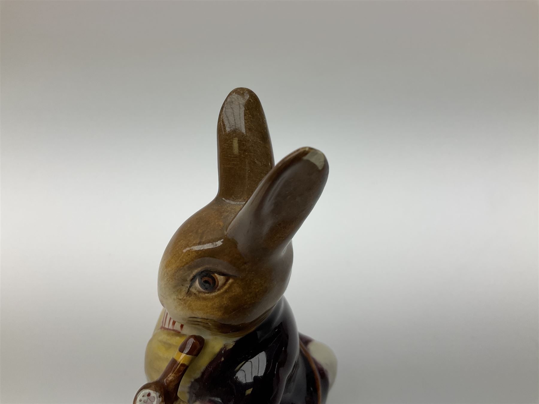 Fifteen Beswick Beatrix Potter figures, comprising Tommy Brock, The Old Woman who live in a Shoe, Samuel Whiskers, Foxy Whiskered Gentleman, Old Mr Brown, Mr Benjamin Bunny and Peter Rabbit, Tailor of Gloucester, Goody Tiptoes, Mr Benjamin Bunny, Diggory Diggory Delvet, Jemima Puddleduck, Aunt Pettitoes, Hunca Munca, Rebeccah Puddle-Duck, and Lady Mouse. 