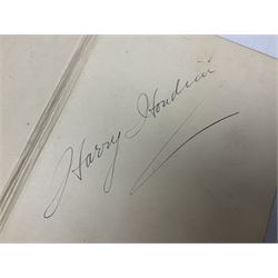 Houdini Harry (1874-1926): The Unmasking of Robert-Houdin, First Edition pub. The Publishers Printing Co., New York, 1908, signed 'Harry Houdini' to the front free endpaper, original light brown cloth with pictoral image between white lettering