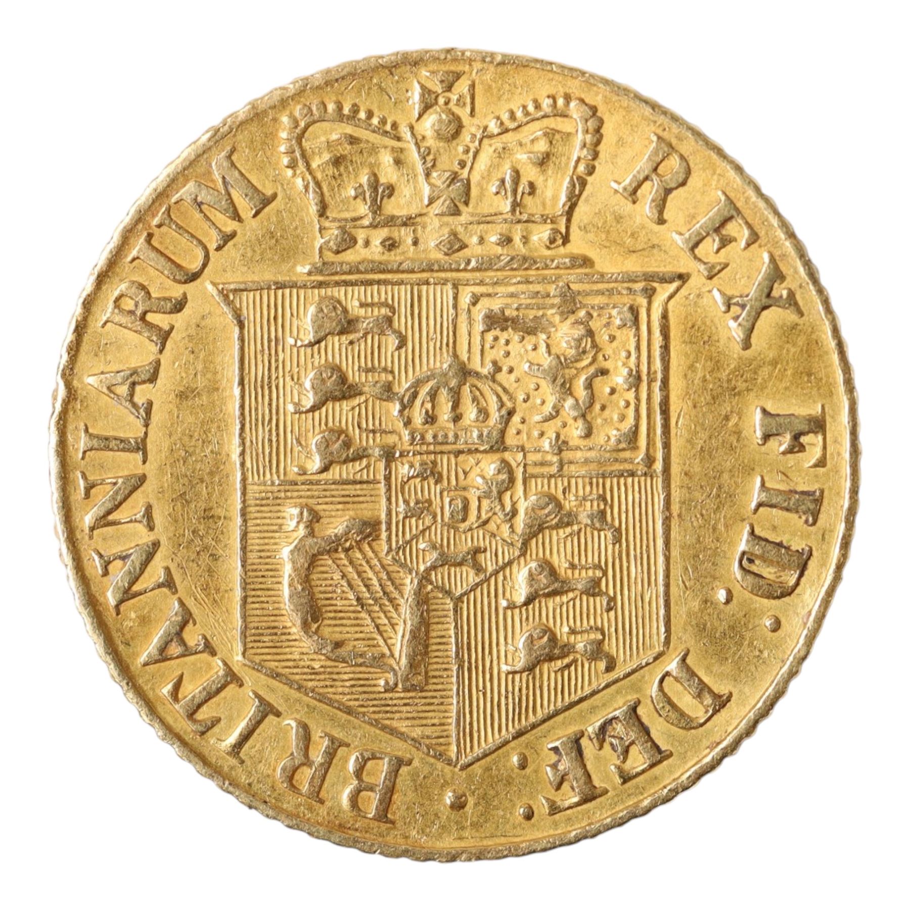 George III 1818 gold half sovereign coin