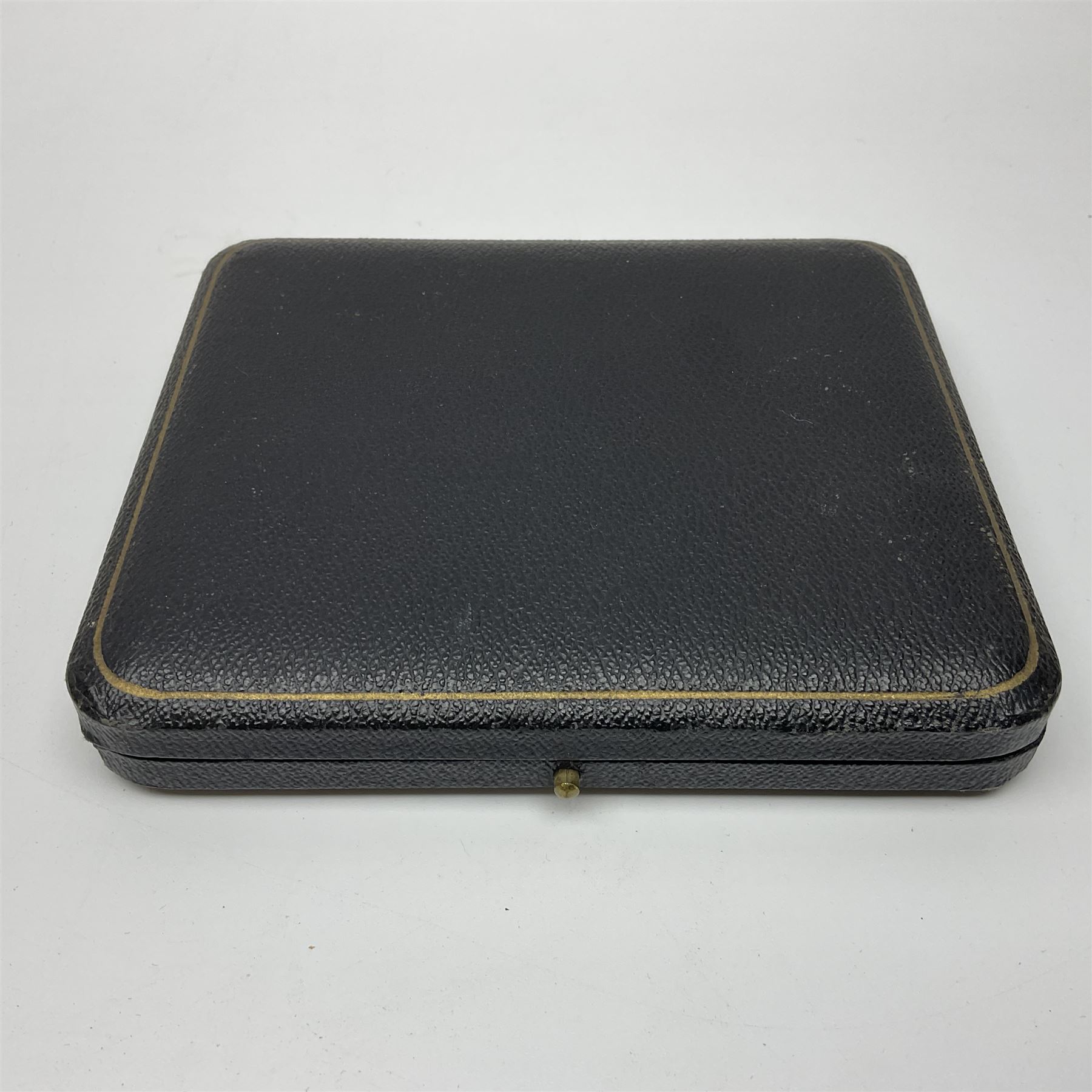 Five silver coffee spoons, together with one other, hallmarked, silver jewellery and costume jewellery in a wooden jewellery box