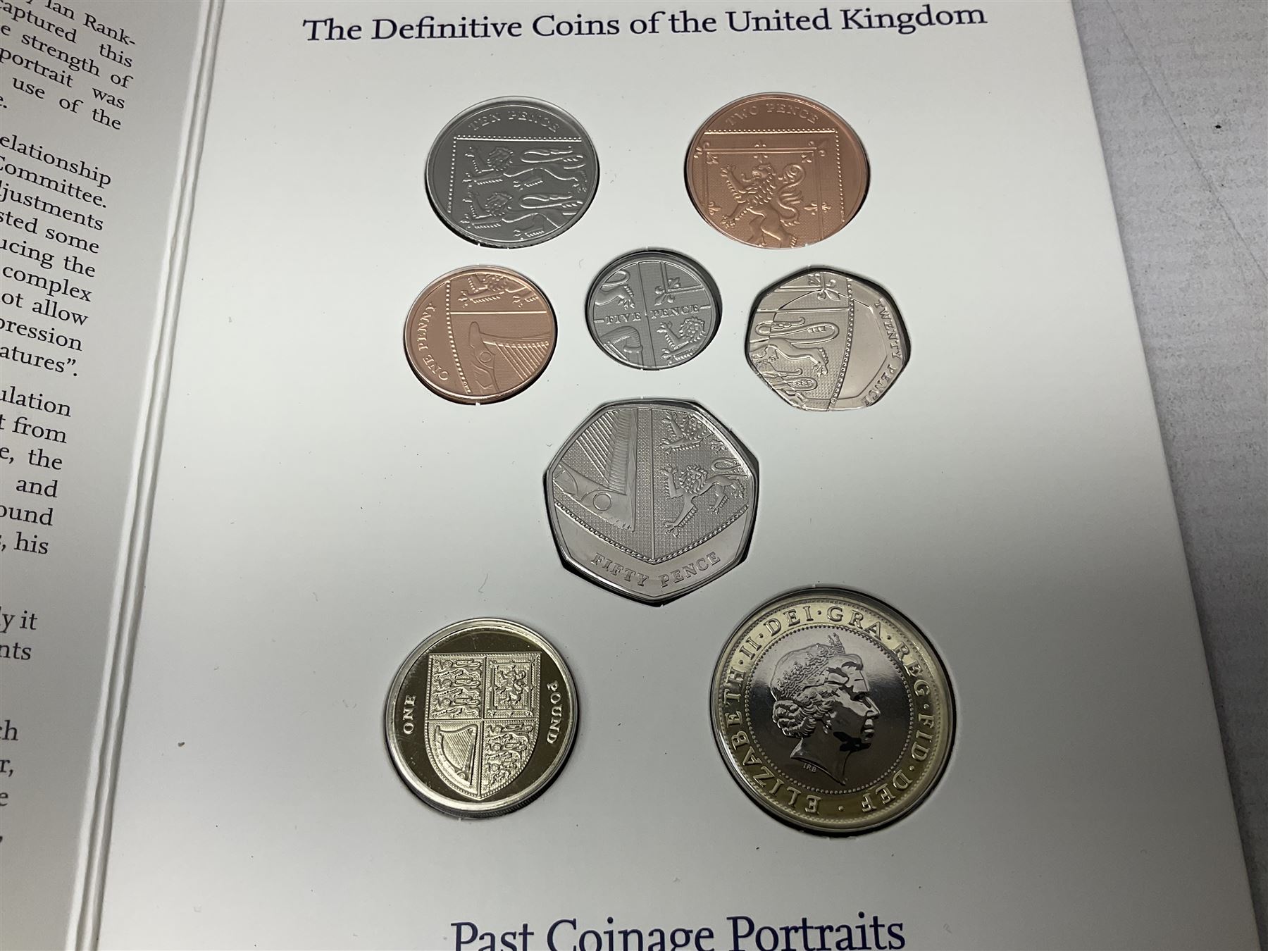 The Royal Mint United Kingdom 2005 proof coin set, with certificate, 2009 'Henry VIII' brilliant uncirculated fine pound coin, 2010 brilliant uncirculated coin collection, 2015 'The Fourth and Fifth Circulating Coinage Portrait Collection', and 'Farewell and Nations of the Crown UK' one pound brilliant uncirculated two coin set, all cased or in card folders