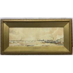 Thomas Sidney (British 19th Century): 'The Needles I.O.W.' and 'The Lion Rock near The Lizard - Cornwall', near pair watercolours signed, titled on mount 25cm x 70cm (2)