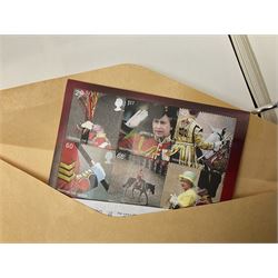 Great British stamps including Queen Elizabeth II mostly commemorative mint decimal issues with 1st class, miniature sheets etc, pre-decimal issues and other QEII stamps with mint and used, housed in four ring binder folders and loose