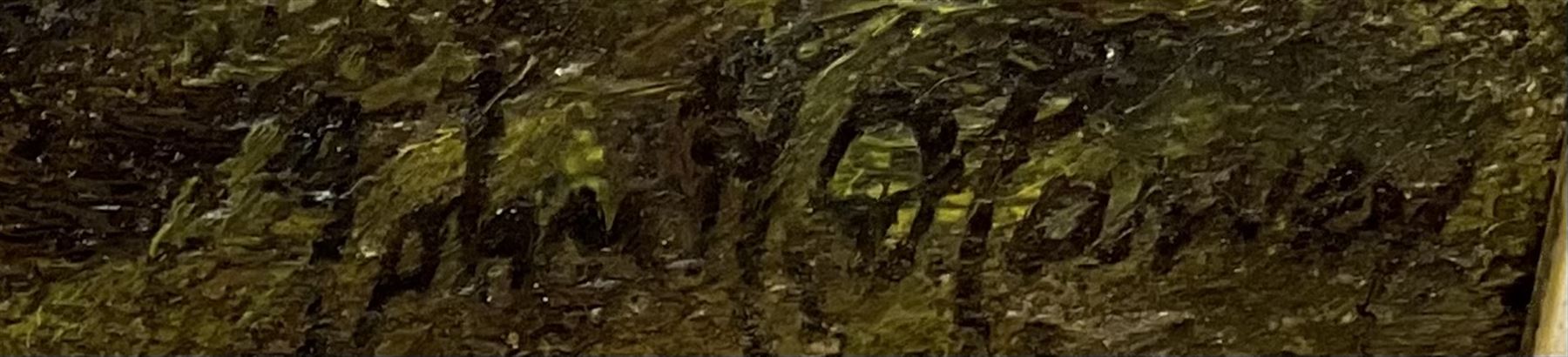 John Rathbone Harvey (British 1862-1933): Cattle Watering, oil on board signed 23cm x 28cm