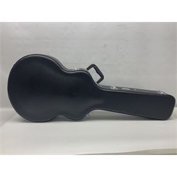 DeArmond Guild Star Fire Custom semi-acoustic guitar c2009 with tobacco sunburst finish and USA DeArmond gold foil pick-ups; serial no.KC9091266; L104cm; in Spider carrying case