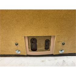 1955 Pye Fenman II valve radio in walnut veneered case, W58cm, together with a 1950s McMichael Type 854 valve radio with Bakelite knobs, W47cm H39cm D24cm, and 1957 Ekco Type A320 radio in dark walnut veneered case (3)