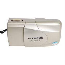 Olympus MJU II Multi AF all weather 35mm compact camera serial no. 5710395, in champagne finish