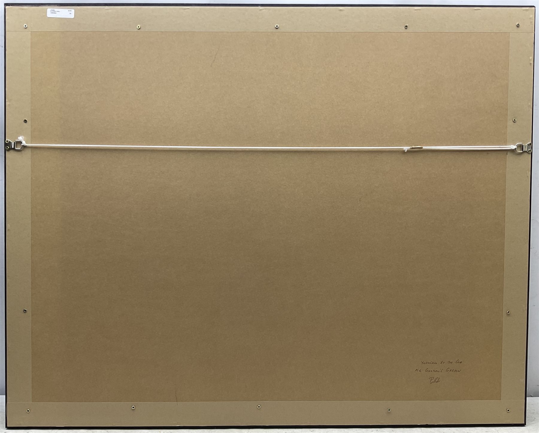 Peter J Bailey (British 1951-): 'Mr Woodall's Garden' - Scarborough South Bay from the Town Hall, oil on canvas signed, titled verso 81cm x 101cm