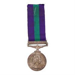 Queen Elizabeth II General Service Medal with Near East clasp, awarded to 22543049 Sgt A. H Stapleton. R.E 