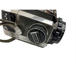 Zenza Bronica S2A medium format camera body, with Nikkor-P '1:2.8 f-75mm' lens, Zenza Bronica Zenzanon MC '1:3.5 f-150mm lens, Zenza Bronica Tele-Converter-E 2x, and two additional film cases. in a Billingham camera bag