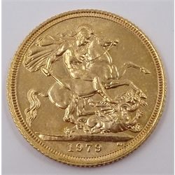  Queen Elizabeth II 1979 gold full sovereign  