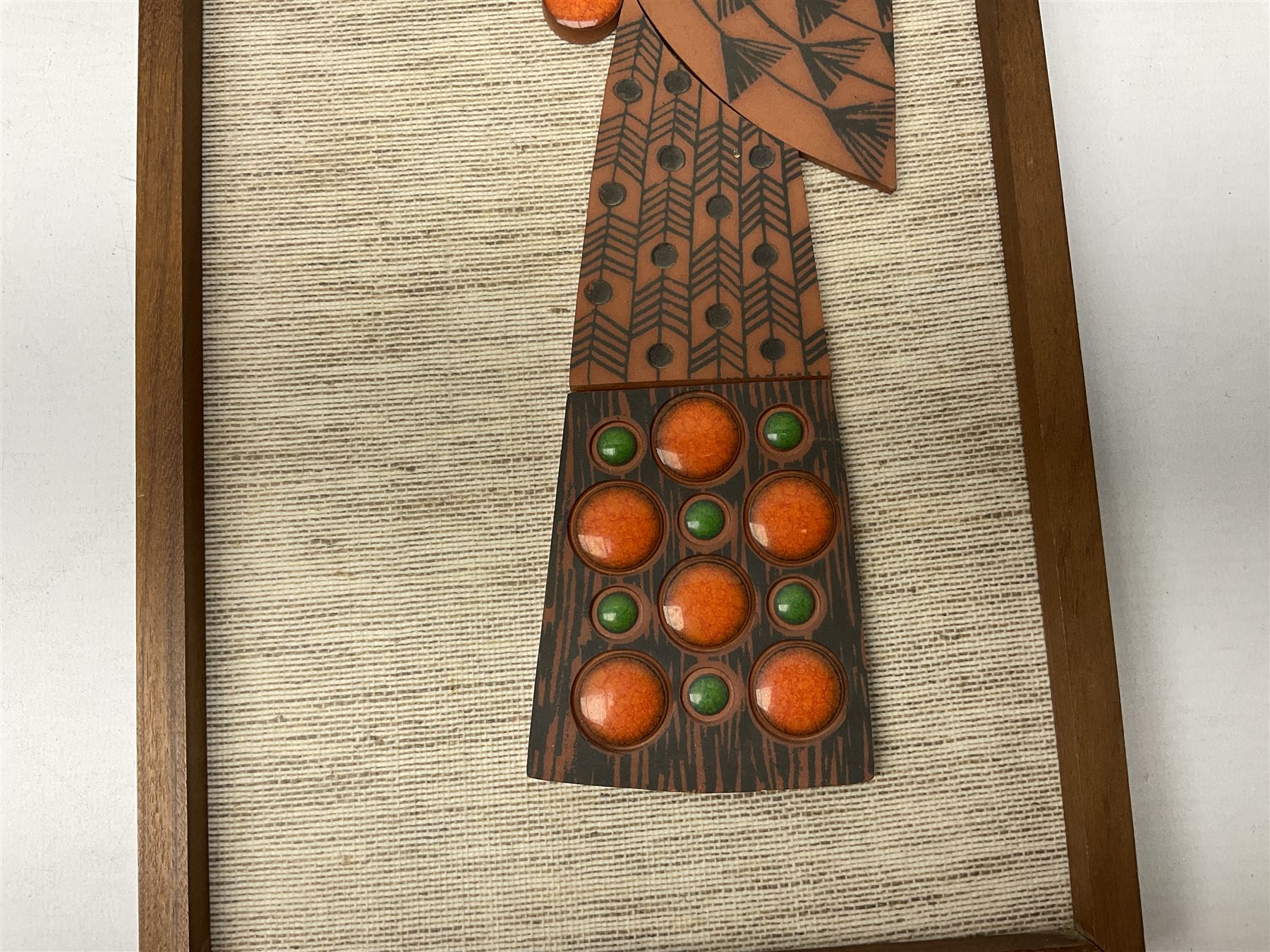 1960's Hornsea pottery Muramic plaque, in the form of a bird designed by John Clappison, H45cm 