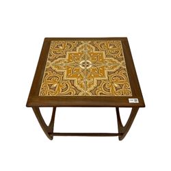G-Plan teak occasional occasional table, tile top; and a retro tile top table (2)