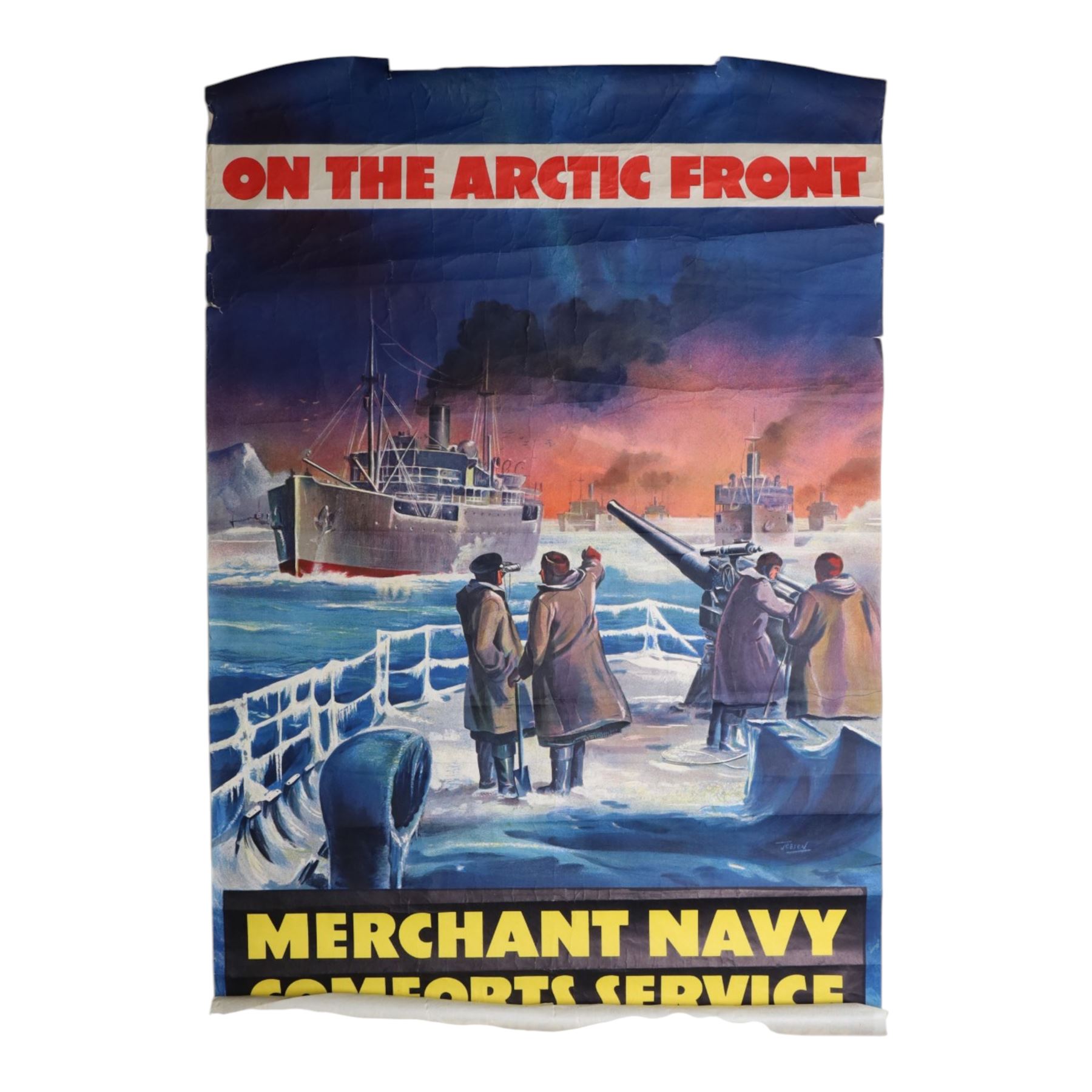 WWII British Merchant Navy Comforts Service ‘On the Artic Front' printed my McCorquodale & Co Ltd London 