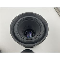 Seiko 'Mamiya Macro M 1:4.5 f=140mm M/L-A' lens serial no 003593 and Seiko 'Mamiya-Sekor Z f=110mm 1:2.8W' lens, serial no 56560